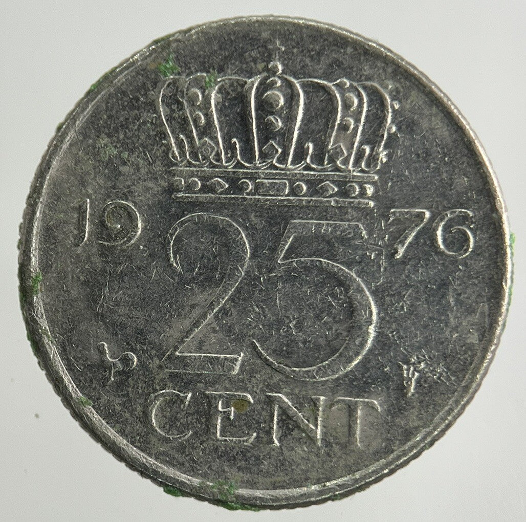 1976 Netherlands 25 Cents Coin | Fine Collectable Grade