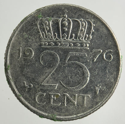 1976 Netherlands 25 Cents Coin | Fine Collectable Grade