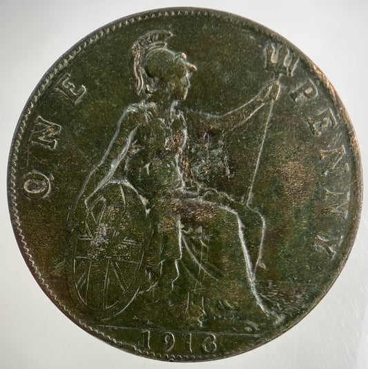 1913 George V One Penny Coin | Fine Collectable Grade