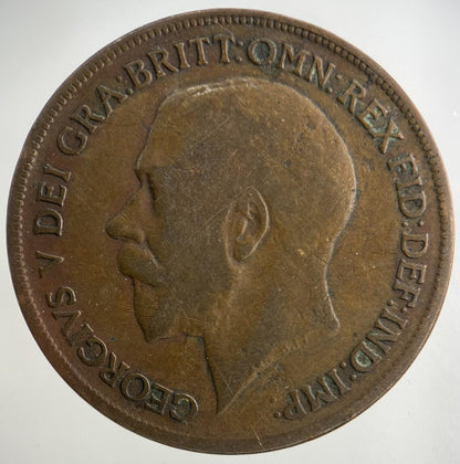 1921 George V One Penny Coin | Fine Collectable Grade