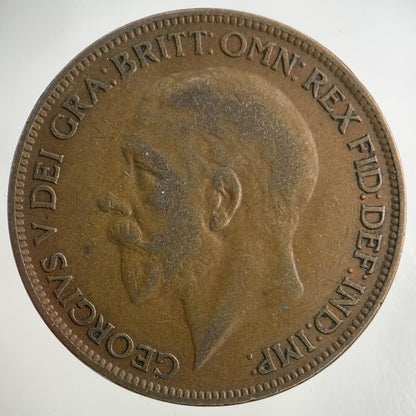 1927 George V One Penny Coin | Fine Collectable Grade