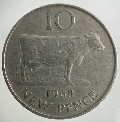1968 Guernsey Ten-Pence Coin | Fine Collectable Grade