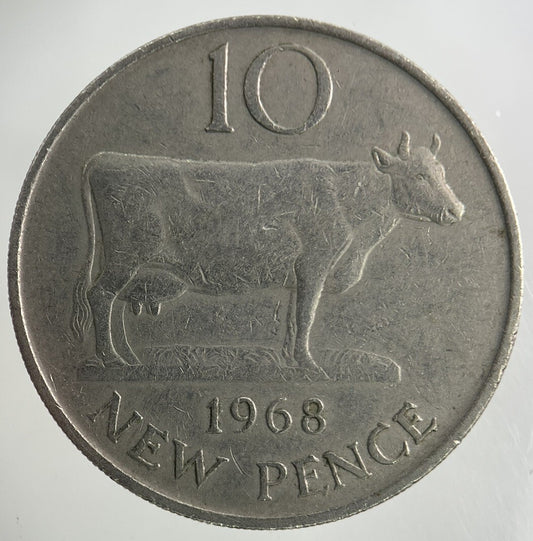 1968 Guernsey Ten-Pence Coin | Fine Collectable Grade