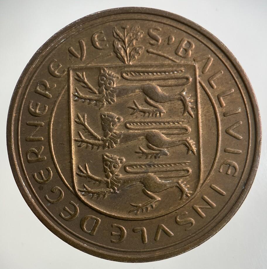 1959 Guernsey 8 Doubles Coin | Fine Collectable Grade