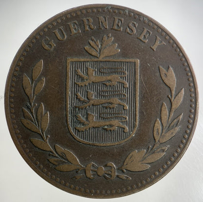 1914 Guernsey 8 Doubles Coin | Collectable Grade