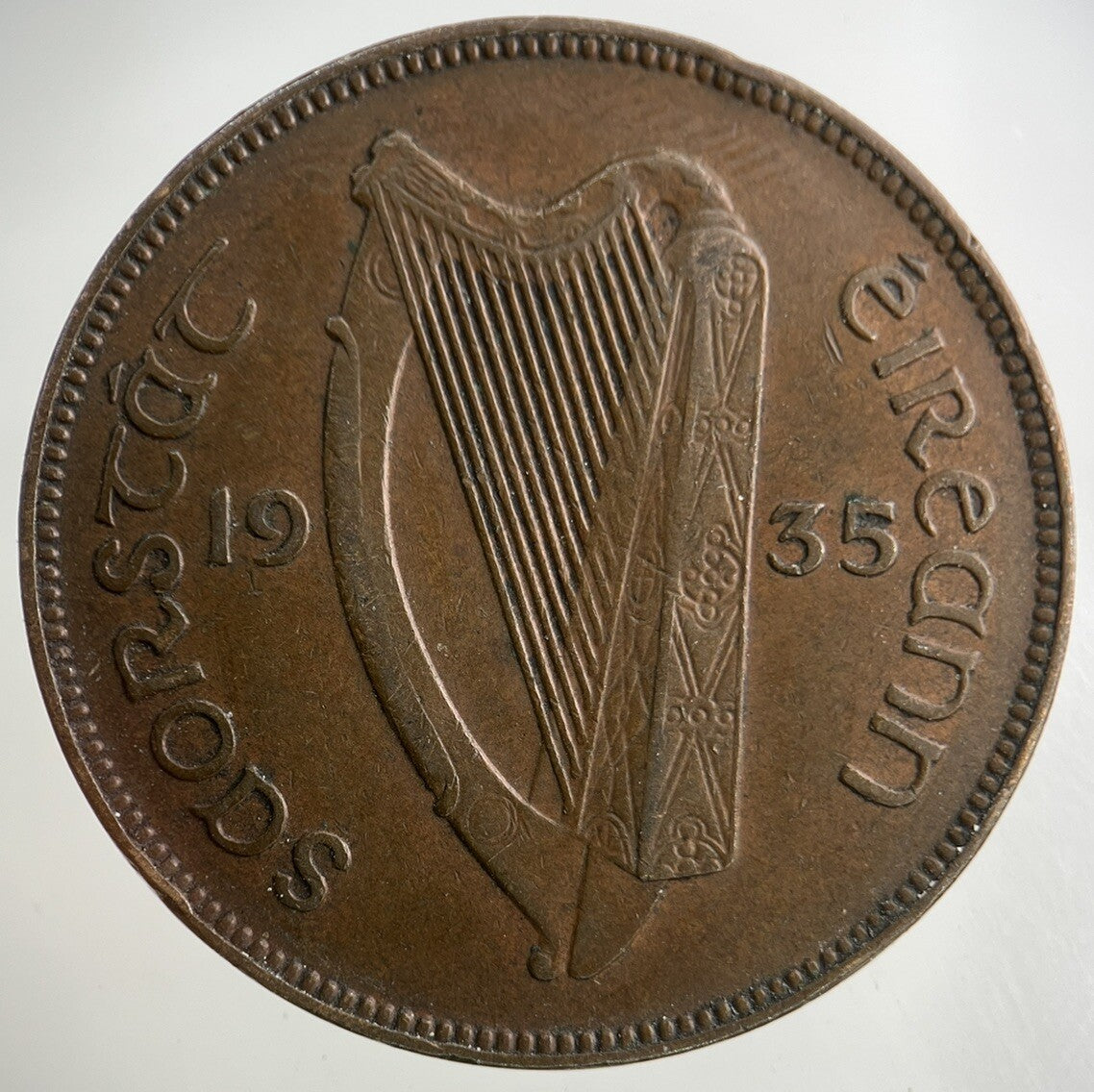 1935 Irish One Penny Coin | Fine Collectable Grade