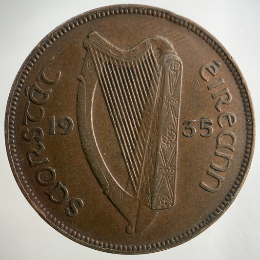 1935 Irish One Penny Coin | Fine Collectable Grade