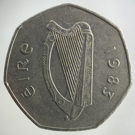 1983 Irish 50p Fifty-Pence Coin | Fine Collectable Grade