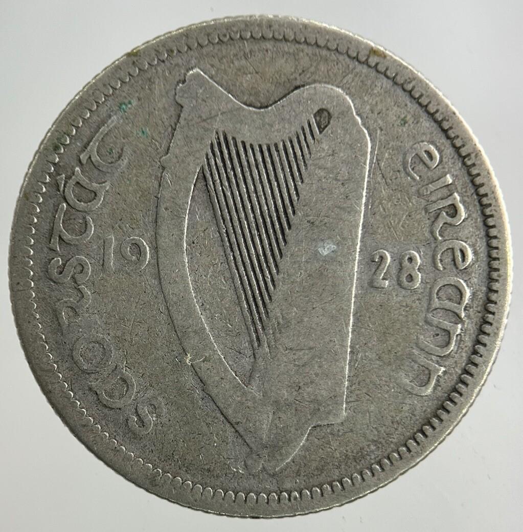 1928 Irish Shilling Silver Coin | Collectable Grade