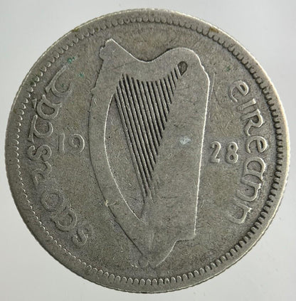 1928 Irish Shilling Silver Coin | Collectable Grade