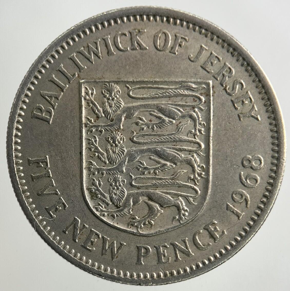 1968 Jersey Five-Pence Coin | Very High Grade
