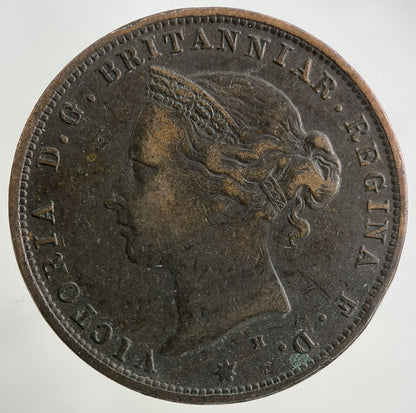 1877 Jersey 1/24 One Twenty-Fourth Of A Shilling Coin | Fine Collectable Grade