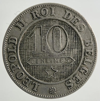 1894 Belgium 10 Centimes Coin | Fine Collectable Grade