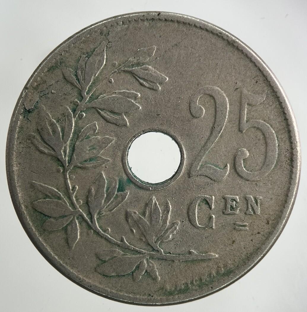 1910 Belgium 25 Centimes Coin | Collectable Grade
