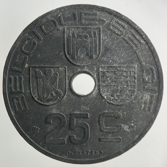 1943 Belgium 25 Centimes Coin | Fine Collectable Grade