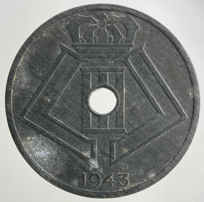 1943 Belgium 25 Centimes Coin | Fine Collectable Grade