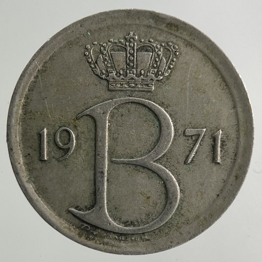 1971 Belgium 25 Cents Coin | Fine Collectable Grade