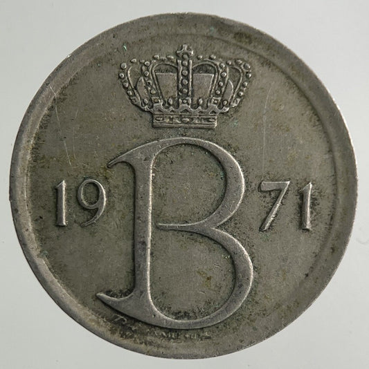 1971 Belgium 25 Cents Coin | Fine Collectable Grade
