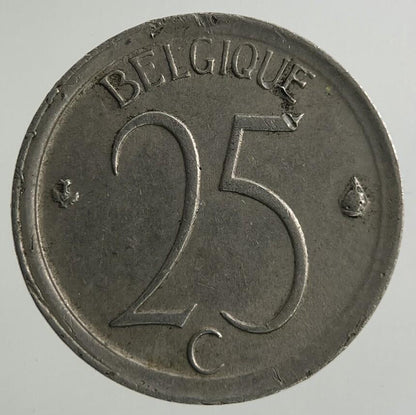 1971 Belgium 25 Cents Coin | Fine Collectable Grade