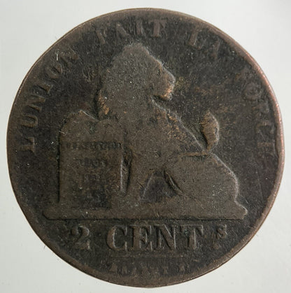 1864 Belgium 2 Centimes Coin | Collectable Grade