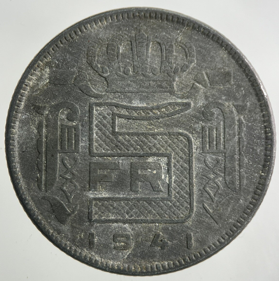 1941 Belgium 5 Franc Coin | Collectable Grade