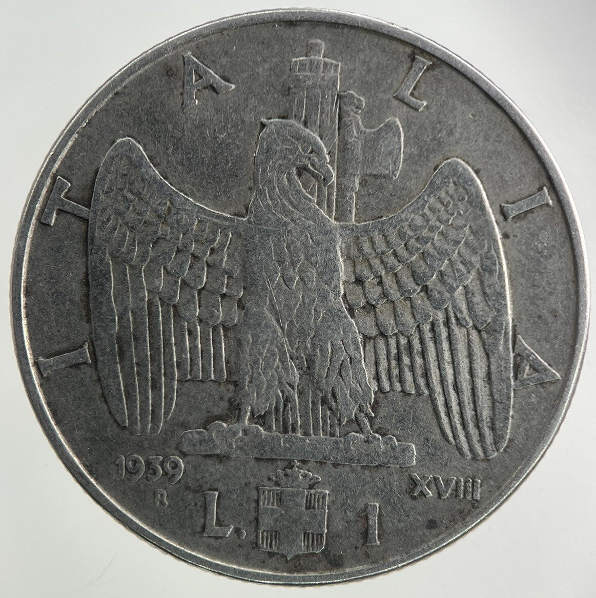 1939 Italy 1 Lira Coin | Fine Collectable Grade