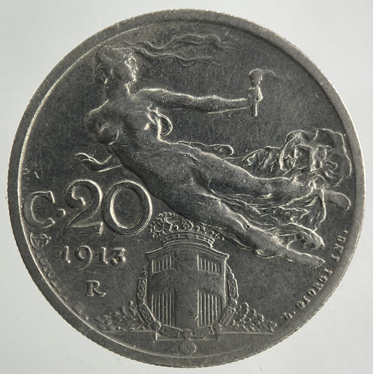 1913 Italy 20 Centesimi Coin | Fine Collectable Grade