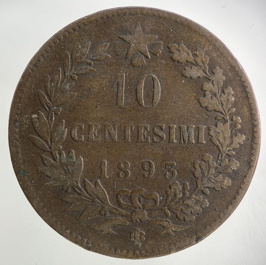 1893 Italy 10 Centesimi Coin | Collectable Grade