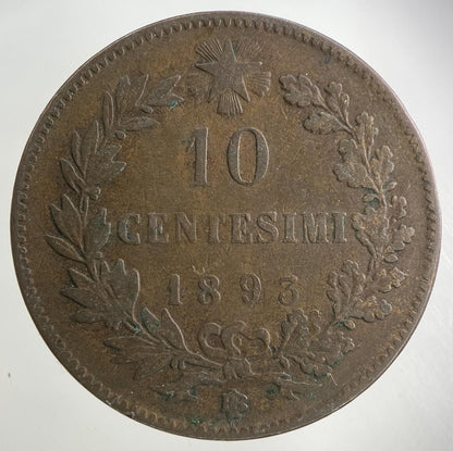 1893 Italy 10 Centesimi Coin | Collectable Grade