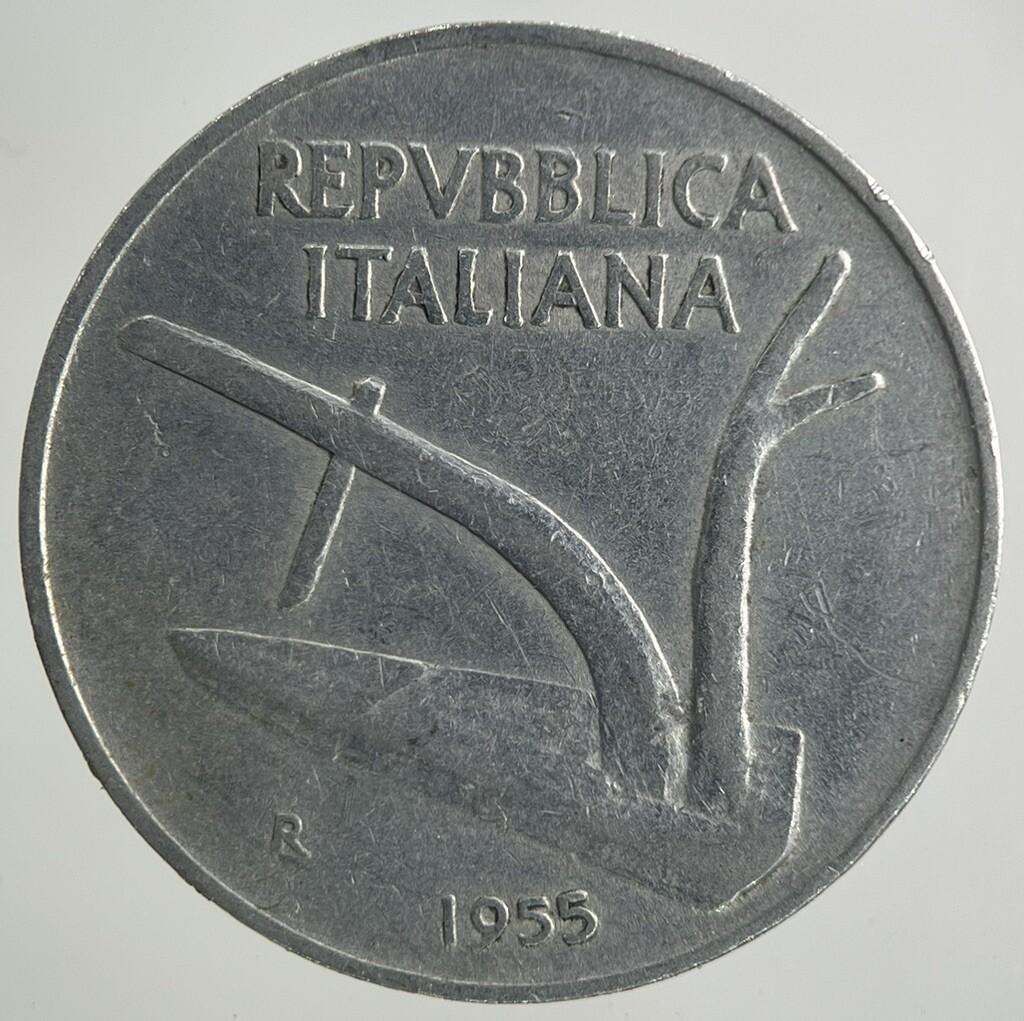 1955 Italy 10 Lira Coin | Fine Collectable Grade
