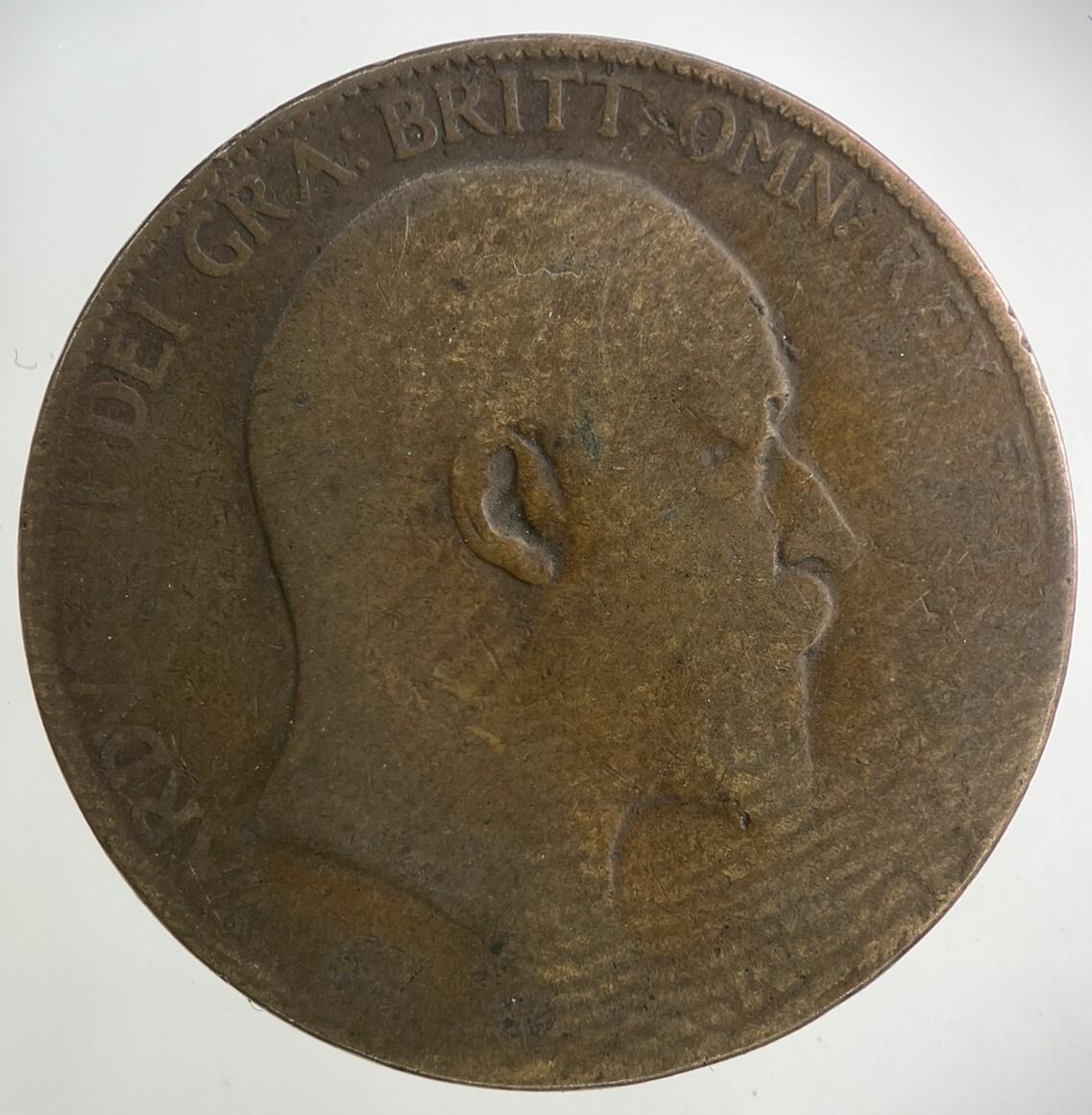 1907 Edward VII One Penny Coin | Collectable Grade