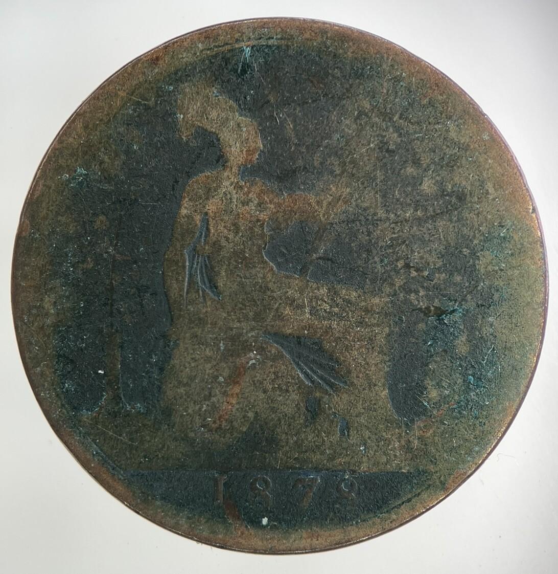 1878 Victoria One Penny Coin | Fair Grade