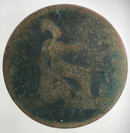 1878 Victoria One Penny Coin | Fair Grade