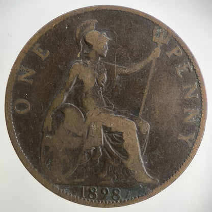 1898 Victoria One Penny Coin | Collectable Grade