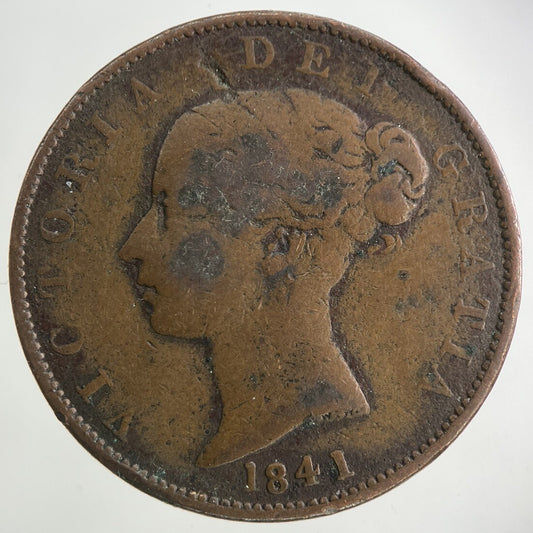 1841 Victoria Half-Penny Coin | Collectable Grade