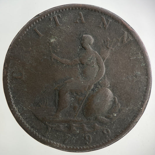 1799 George III 3rd Half-Penny Coin | Collectable Grade