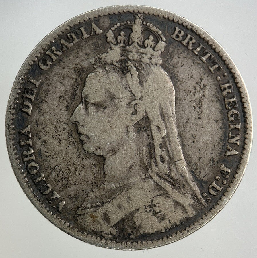 1890 Victoria Shilling Silver Coin | Collectable Grade