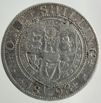 1898 Victoria Shilling Silver Coin | Collectable Grade
