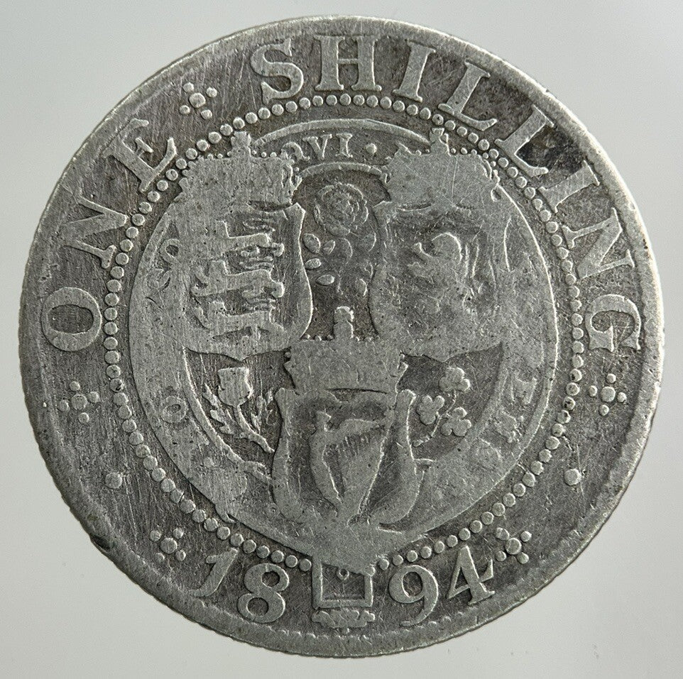 1894 Victoria Shilling Silver Coin | Collectable Grade