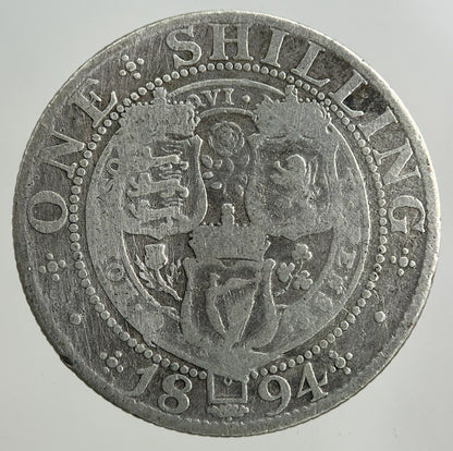 1894 Victoria Shilling Silver Coin | Collectable Grade