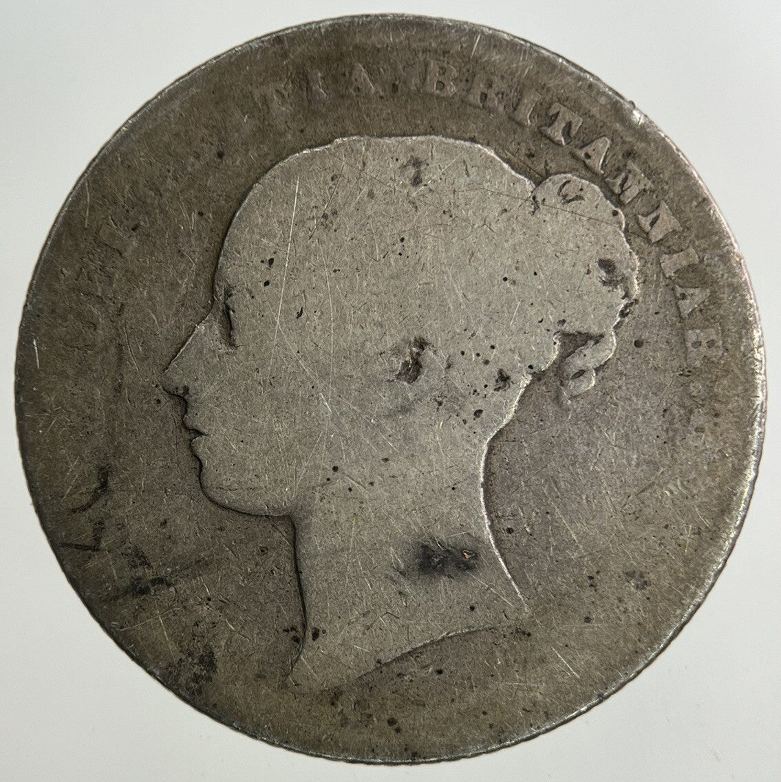 1875 Victoria Shilling Silver Coin | Fair Grade