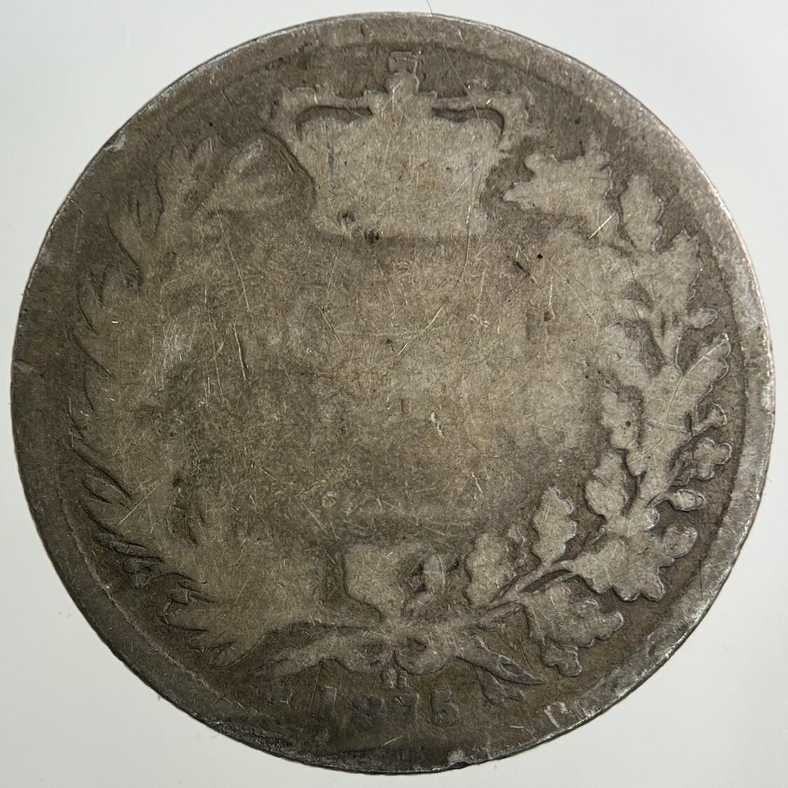 1875 Victoria Shilling Silver Coin | Fair Grade