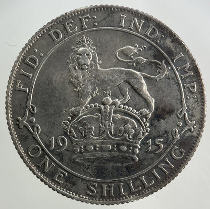 1915 George V Shilling Silver Coin | Fine Collectable Grade