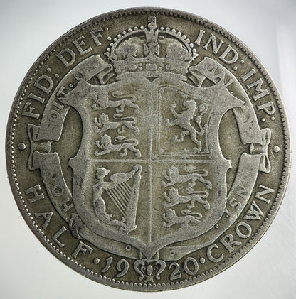 1920 George V Half-Crown Silver Coin | Fine Collectable Grade
