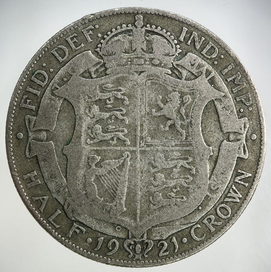 1921 George V Half-Crown Silver Coin | Fine Collectable Grade