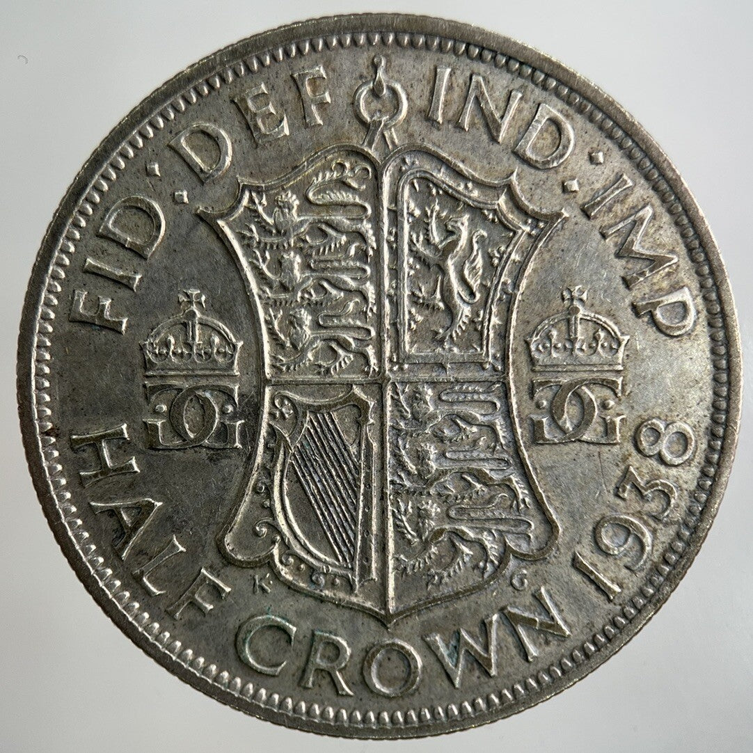 1938 George VI Half-Crown Silver Coin | Very High Grade