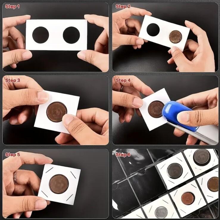 33mm Coin 2x2 Flips Holders - UK Stock - Quantity 50 - Other Sizes Available