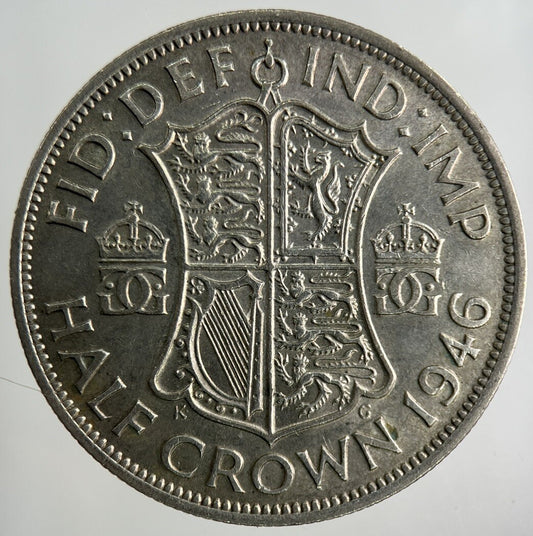 1946 George VI Half-Crown Silver Coin | Fine Collectable Grade