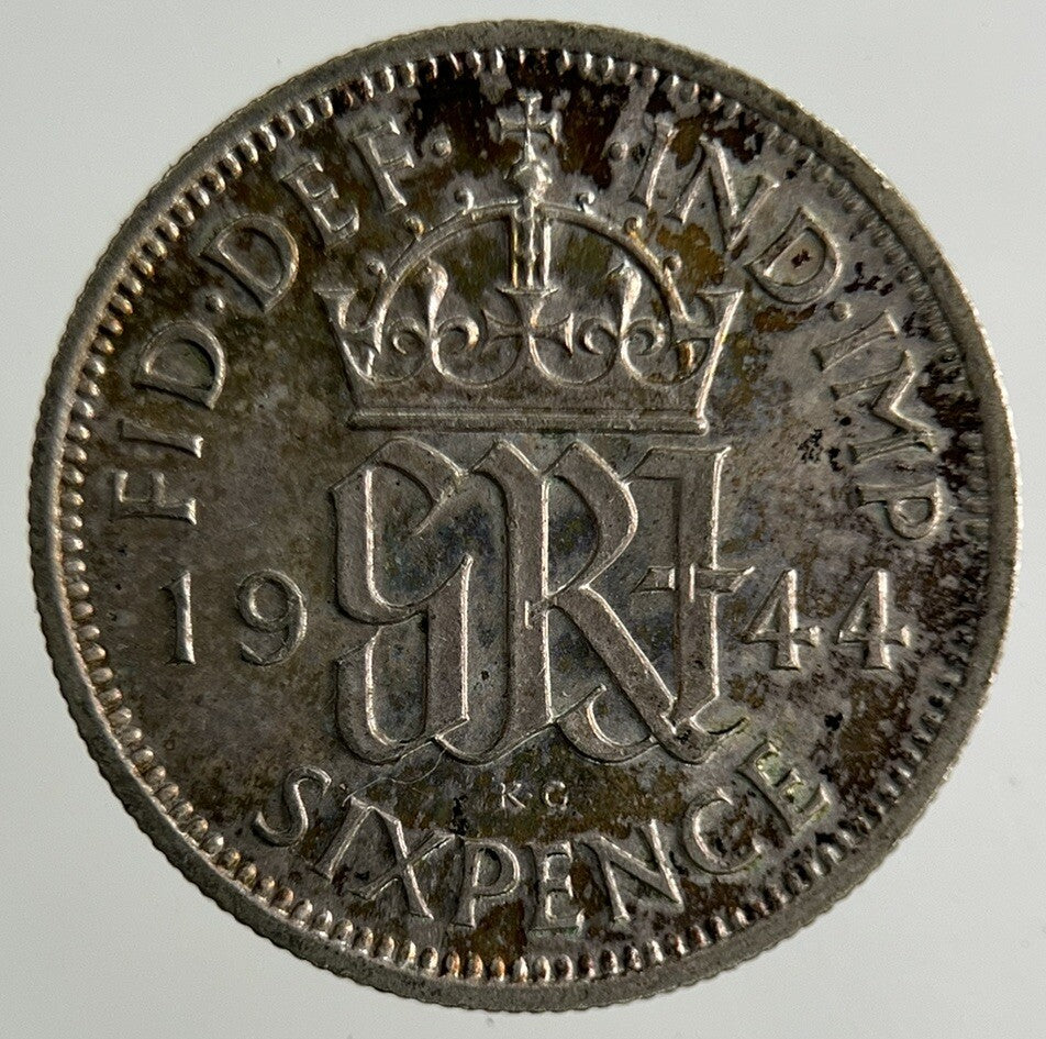 1944 George VI Sixpence Silver Coin | Fine Collectable Grade