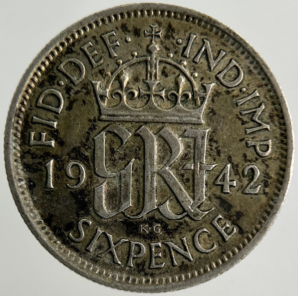 1942 George VI Sixpence Silver Coin | Fine Collectable Grade